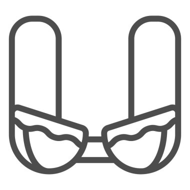 Sütyen çizgisi ikonu. Bayan sutyen vektör çizimi beyaza izole edilmiş. Kadın iç çamaşırı tasarımı tasarımı, web ve uygulama için tasarlanmış. Eps 10.