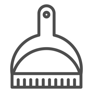 Kedi kumu kürek hattı ikonu. Kepçe vektör çizimi beyaza izole edildi. Temiz tasarım, web ve uygulama için tasarlanmış. Eps 10.