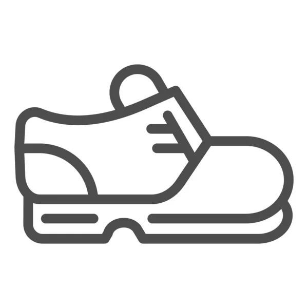 Ikona startovní čáry. Obuvi vektorové ilustrace izolované na bílém. Hike obuv obrys styl design, určený pro web a aplikaci. Eps 10. — Stockový vektor