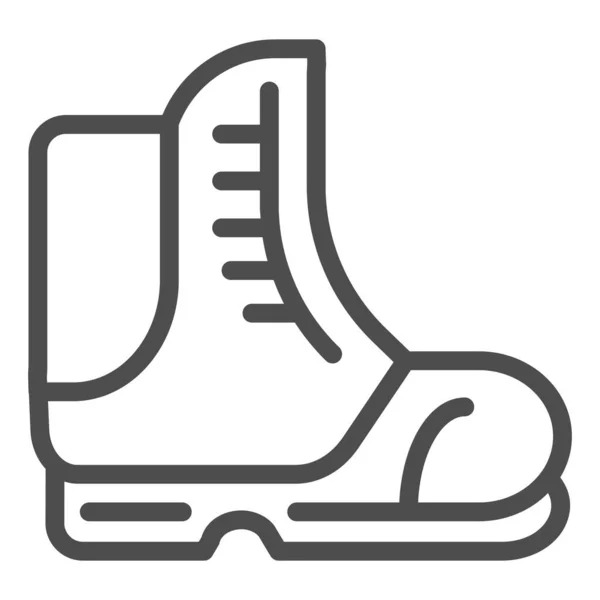 Boot line icon. Footwear vector illustration isolated on white. Hiking shoe outline style design, designed for web and app. Eps 10. — Stock Vector