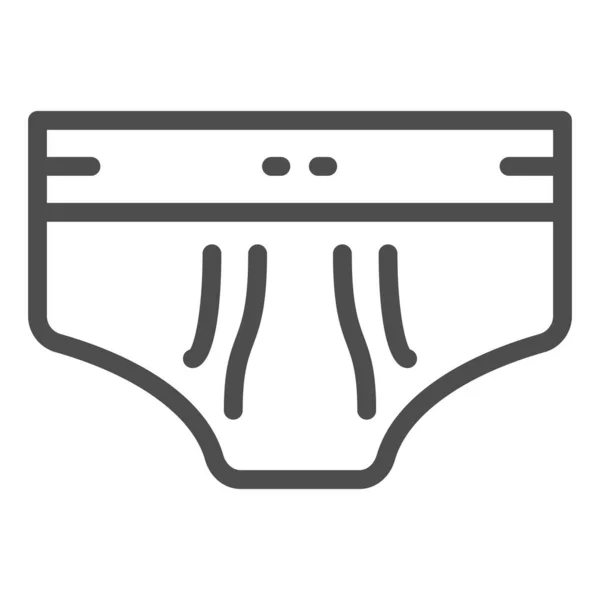 Men briefs line icon. Men underware vector illustration isolated on white. Underpants outline style design, designed for web and app. Eps 10. — Stock Vector