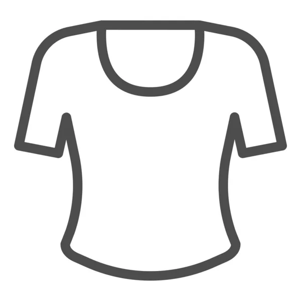 티셔츠 라인 아이콘이야. 셔츠 벡터 일러스트는 흰색에서 분리 된다. 일상적 인 옷차림은 웹 과 앱을 위해 디자인 된 스타일 디자인이다. Eps 10. — 스톡 벡터