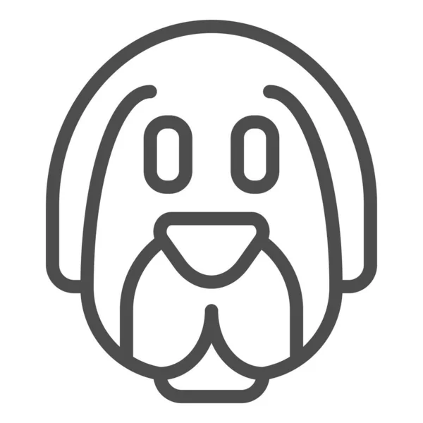 Icona della linea del cane. Illustrazione vettoriale animale isolata su bianco. Design stile contorno cucciolo, progettato per web e app. Eps 10 . — Vettoriale Stock