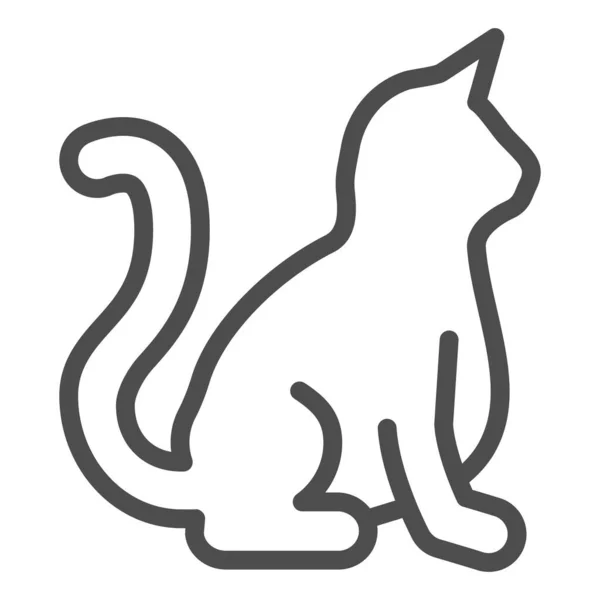 Icono de línea Cat. Ilustración vectorial animal aislada en blanco. Kitty bosquejo diseño de estilo, diseñado para la web y la aplicación. Eps 10 . — Archivo Imágenes Vectoriales