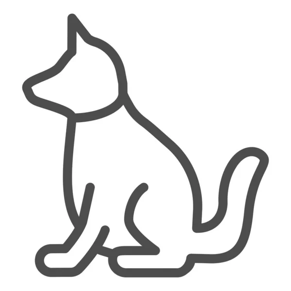 Icono de línea de perro. Ilustración vectorial animal aislada en blanco. Diseño de estilo de contorno de cachorro, diseñado para web y aplicación. Eps 10 . — Vector de stock
