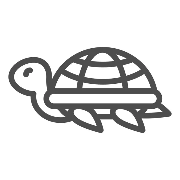 Icono de línea de tortuga. Ilustración vectorial animal aislada en blanco. Diseño de estilo de contorno de tortuga, diseñado para web y aplicación. Eps 10 . — Vector de stock