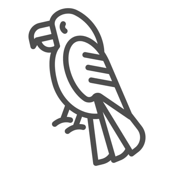 Піктограма лінії Папуга. Векторні ілюстрації птахів ізольовані на білому. Дизайн контурного стилю тварин, призначений для веб та додатків. Епс 10 . — стоковий вектор