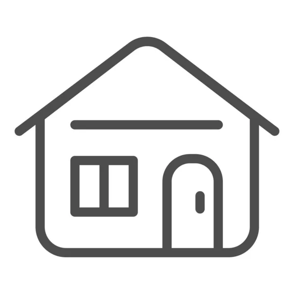 Ikona řádku domu. Realitní vektorová ilustrace izolovaná na bílém. Design ve stylu domácího osnovy, určený pro web a aplikaci. Eps 10. — Stockový vektor