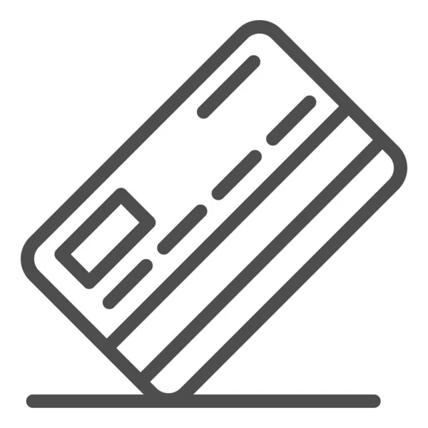 Ícone de linha de cartão de crédito. Ilustração vetorial de pagamento isolada em branco. Design de estilo de contorno de pagamento, projetado para web e aplicativo. Eps 10 . — Vetor de Stock
