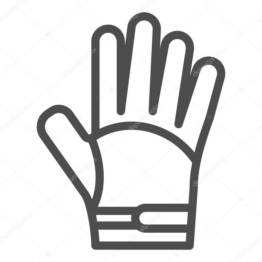 Glove line icon. Warm clothes vector illustration isolated on white. Protective clothing outline style design, designed for web and app. Eps 10