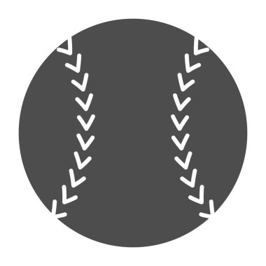 Beyzbol topu gibi sağlam bir ikon. Spor ekipmanları vektör illüstrasyonu beyaza izole edildi. Oyun kabartma tasarımı, web ve uygulama için tasarlandı. Eps 10.