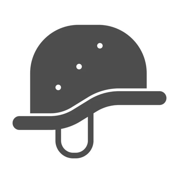 Capacete ícone sólido. Ilustração vetorial chapéu militar isolado em branco. Cap design estilo glifo, projetado para web e app. Eps 10 . —  Vetores de Stock