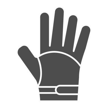 Eldiven katı simgesi. Sıcak giysi vektör çizimi beyaza izole edildi. Koruyucu giysi kabartma tasarımı, web ve uygulama için tasarlanmış. Eps 10.