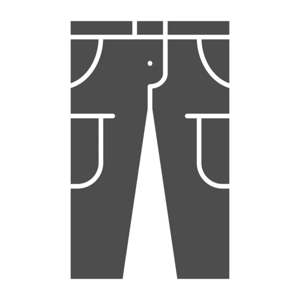 Крепкий значок брюк. Векторная иллюстрация брюк изолирована на белом. Дизайн джинсов в стиле глиф, предназначенный для веб и приложений. Eps 10 . — стоковый вектор