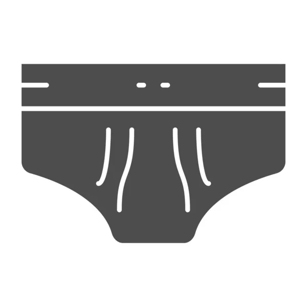 Männer Slips solide Ikone. Männer Unterwäsche Vektor Illustration isoliert auf weiß. Unterhosen-Glyphen-Design, entworfen für Web und App. Eps 10. — Stockvektor