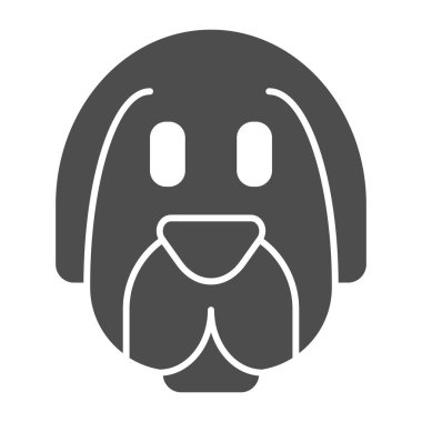 Köpek suratlı simge. Hayvan vektör illüstrasyonu beyaza izole edildi. Yavru köpek tasarımı, web ve uygulama için tasarlanmış. Eps 10.