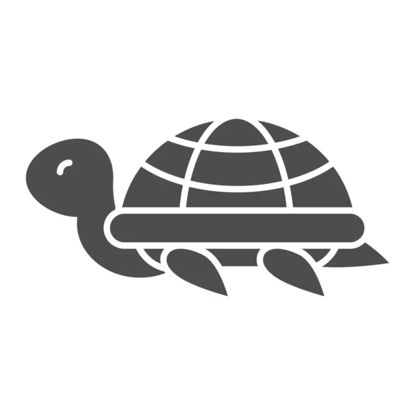 Turtle solid icon. Animal vector illustration isolated on white. Tortoise glyph style design, designed for web and app. Eps 10. — Stock Vector