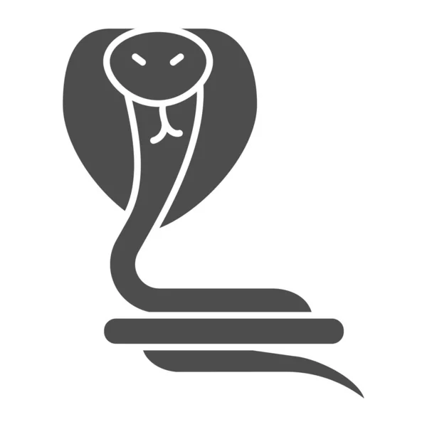 Solidna ikona węża. Ilustracja wektora gadów odizolowana na białym. Projekt w stylu zwierzęcia glif, przeznaczony do sieci i aplikacji. Eps 10. — Wektor stockowy