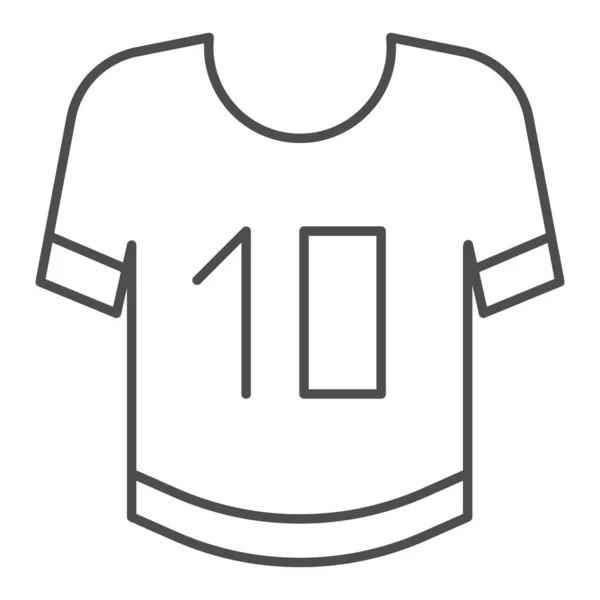 T-shirt dunne lijn pictogram. Kleding vector illustratie geïsoleerd op wit. Sport kleding schetsen stijl ontwerp, ontworpen voor web en app. Eps 10. — Stockvector