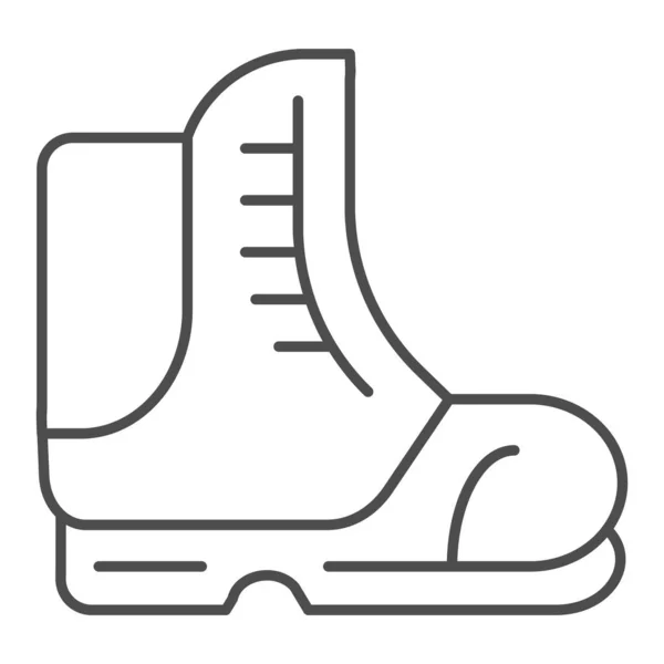 Çizme ince çizgi simgesi. Ayakkabı vektörü çizimi beyaza izole edilmiş. Yürüyüş ayakkabısı tasarımı, web ve uygulama için tasarlanmış. Eps 10. — Stok Vektör