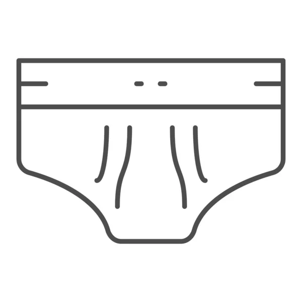 Men briefs thin line icon. Men underware vector illustration isolated on white. Underpants outline style design, designed for web and app. Eps 10. — Stock Vector
