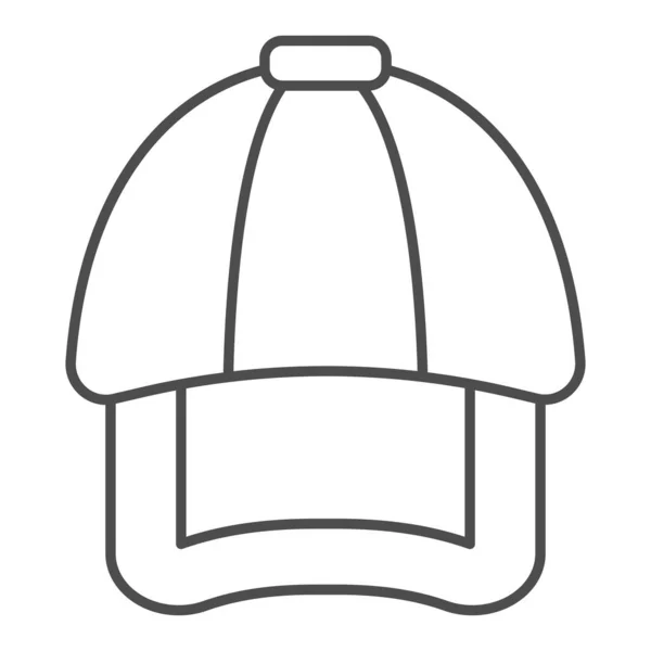 Zakryj cienką ikonę. Ilustracja wektora kapelusza odizolowana na białym. Zarys stylu nakrycia głowy, przeznaczony do sieci i aplikacji. Eps 10. — Wektor stockowy