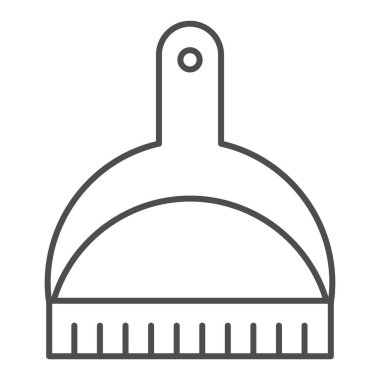 Kedi kumu ince çizgi ikonu. Kepçe vektör çizimi beyaza izole edildi. Temiz tasarım, web ve uygulama için tasarlanmış. Eps 10.