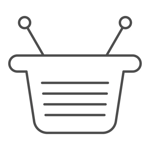 Basket Thin Line Icon. Marktvektordarstellung isoliert auf weiß. Shopskizze Stil-Design, für Web und App konzipiert. Eps 10. — Stockvektor