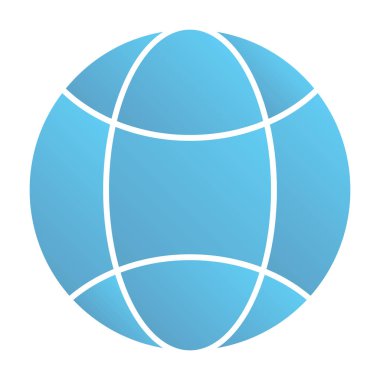 Küresel ağ düz simgesi. Dünyaca ünlü renkli internet simgeleri modayı takip ediyor. Gezegen gradyanı tasarımı, web ve uygulama için tasarlandı. Eps 10.