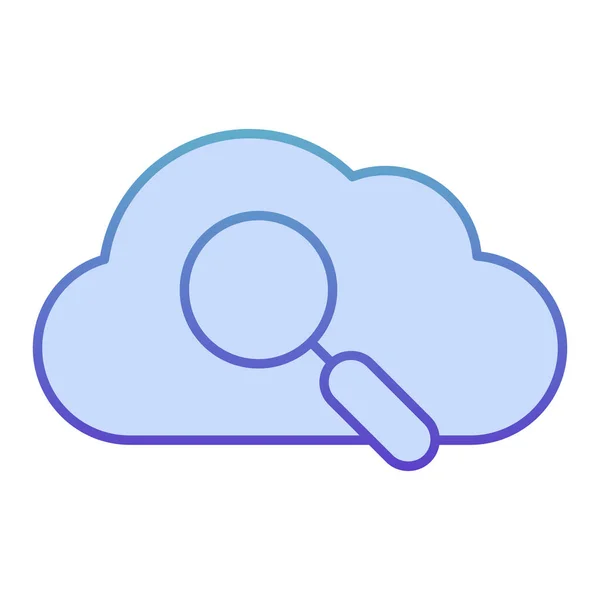 Busca en el icono de nube plana. Datos que buscan iconos azules en el estilo plano de moda. Nube con diseño de estilo gradiente de lentes, diseñada para web y aplicaciones. Eps 10 . — Archivo Imágenes Vectoriales