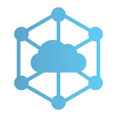 Veri bulutu simgesi. Bilgisayar depolama renk simgeleri modada düz. Datacenter gradyan stil tasarımı, web ve uygulama için tasarlandı. Eps 10.