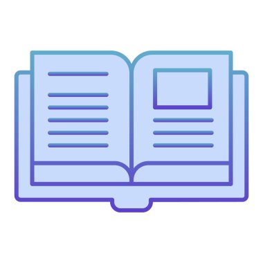 Magazin yassı ikonu. Açık mavi simgeler modayı takip ediyor. Not defteri gradyan tasarımı, web ve uygulama için tasarlandı. Eps 10.