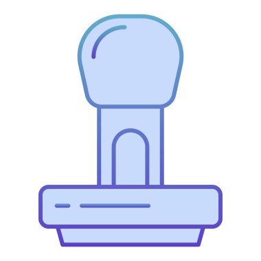 Düz simgeyi damgala. Pul mavisi simgeler modayı takip ediyor. Web ve uygulama için klişeleşmiş gradyan stil tasarımı. Eps 10.