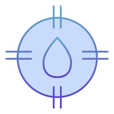 Boya damlası simgesi. Damlacık, düz stil olarak mavi simgeleri hedef alıyor. Ağ ve uygulama için tasarlanmış damlacık gradyan tasarımı hedefle. Eps 10.