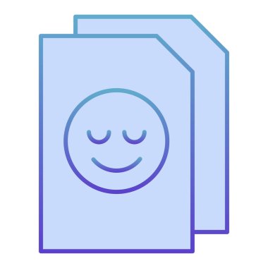 Not kâğıdı düz simge. Düz moda mavi simgeleri listele. Ağ ve uygulama için tasarlanmış, gülen gradyan stil tasarımlı çarşaf. Eps 10.