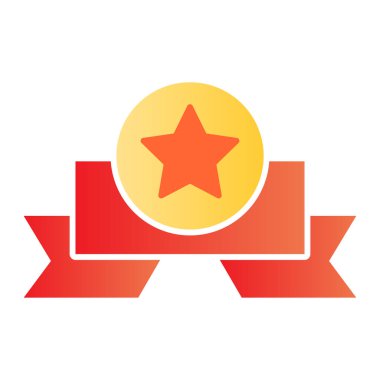 Yıldız madalyası ikonu. Moda tarzında ödül renk simgeleri. Ödüllü gradyan tarzı tasarım, web ve uygulama için tasarlandı. Eps 10.