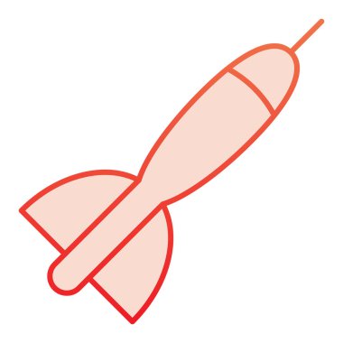 Dart oku düz simgesi. Düz moda olarak kırmızı ikonlar. Dart oyunu gradyan tasarımı, web ve uygulama için tasarlandı. Eps 10.