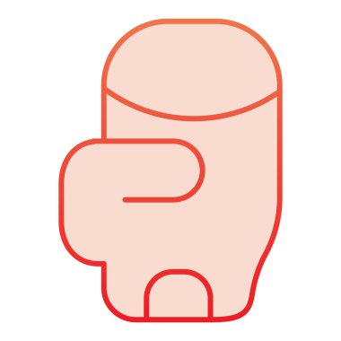 Boks eldiveni düz simgesi. Kutu gereçleri düz moda kırmızı simgeler. İlk gradyan stil tasarımı, web ve uygulama için tasarlandı. Eps 10.