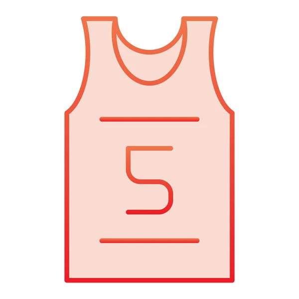 Sport T-Shirt flache Ikone. Trainingshemd mit roten Symbolen im trendigen flachen Stil. Design für Sportbekleidung im Gradienten-Stil, entworfen für Web und App. Eps 10. — Stockvektor