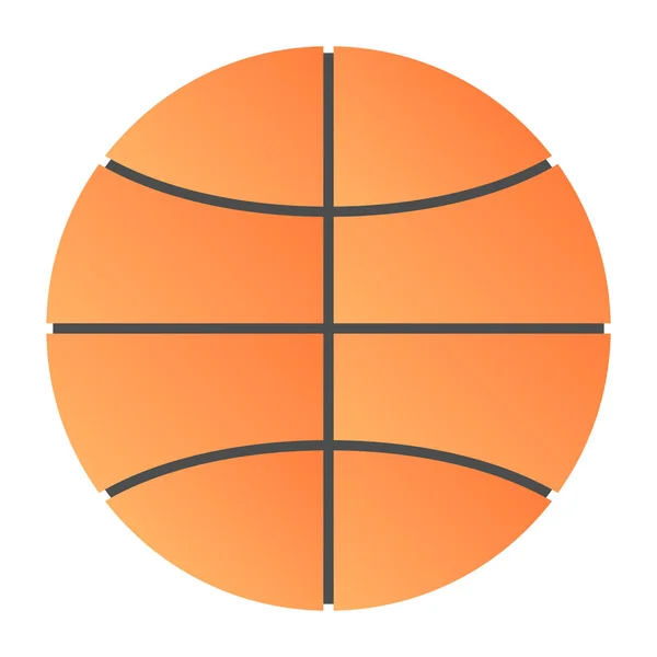 Баскетбольная плоская икона. Иконки спортивного мяча в модном плоском стиле. Дизайн игрового оборудования в градиентном стиле, разработанный для веб и приложения. Eps 10 . — стоковый вектор
