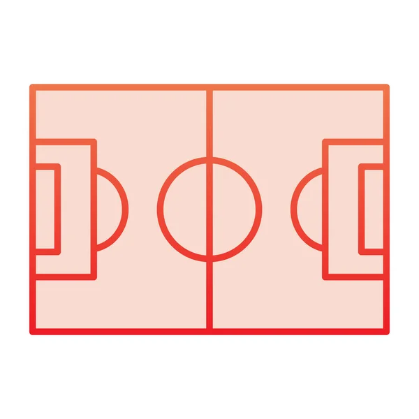 Плоская иконка футбольного поля. Красно-белые в триумфальном плоском стиле. Дизайн в стиле Stadium, разработанный для веб-сайтов и приложений. Eps 10 . — стоковый вектор