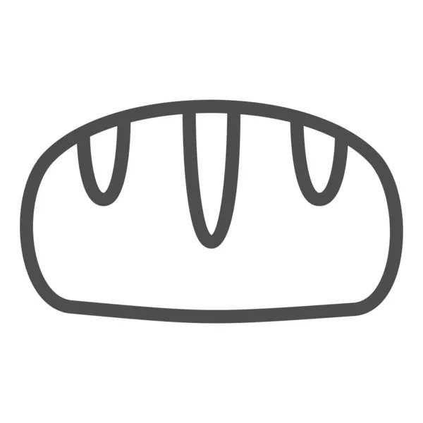 Brotzeilen-Symbol, Bäckereikonzept, Laib-Schild auf weißem Hintergrund, Laib-Brot-Symbol im Umriss-Stil für mobiles Konzept und Webdesign. Vektorgrafik. — Stockvektor