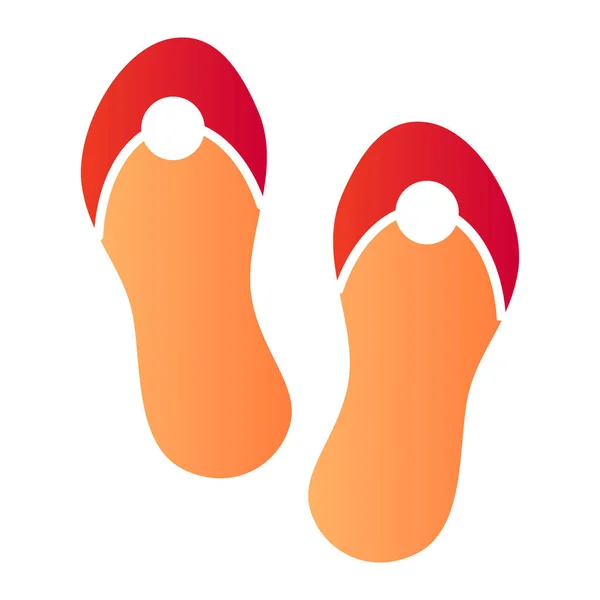 Flip flops platte pictogram. Strand schoeisel kleur pictogrammen in trendy platte stijl. Zomer sandalen gradiënt stijl ontwerp, ontworpen voor web en app. Eps 10. — Stockvector