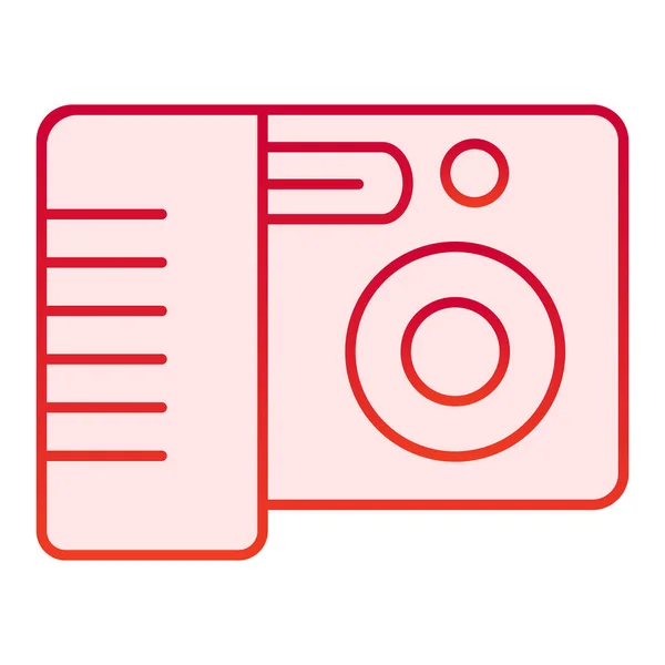 Піктограма плоскої камери. Фотокамера червоні піктограми в стилі модний плоский. Дизайн градієнтного стилю фотографії, розроблений для веб та додатків. Епс 10 . — стоковий вектор