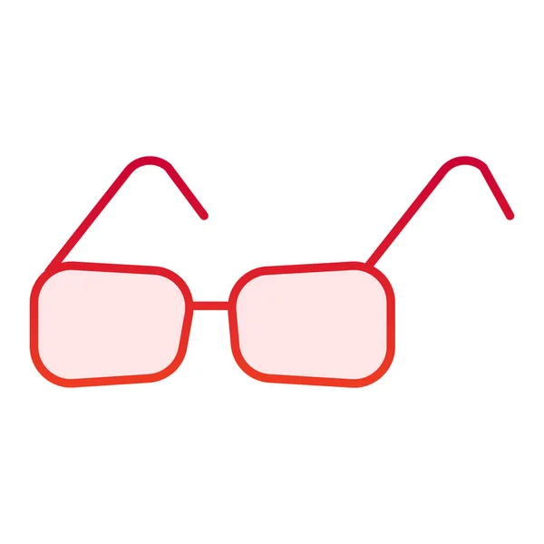 Icono plano de gafas de sol. Gafas de iconos rojos en estilo plano de moda. Diseño de estilo gradiente accesorio, diseñado para web y aplicación. Eps 10 . — Archivo Imágenes Vectoriales