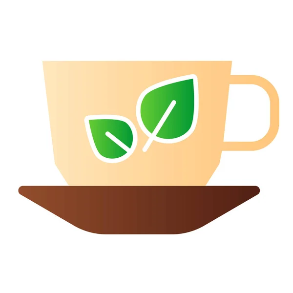 Grüntee-Flach-Symbol. Tasse Tee Farbe Symbole im trendigen flachen Stil. Organic Tea Gradient Design, entworfen für Web und App. Eps 10. — Stockvektor