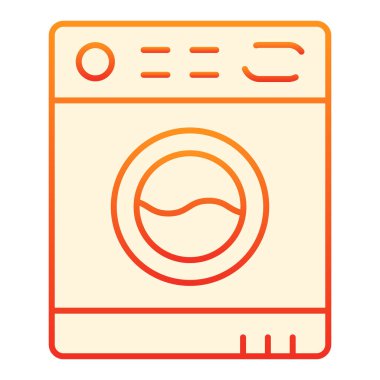 Çamaşır makinesi düz simgesi. Düz moda çamaşır yıkama ikonları. Ev aletleri gradyan tasarımı, web ve uygulama için tasarlandı. Eps 10.