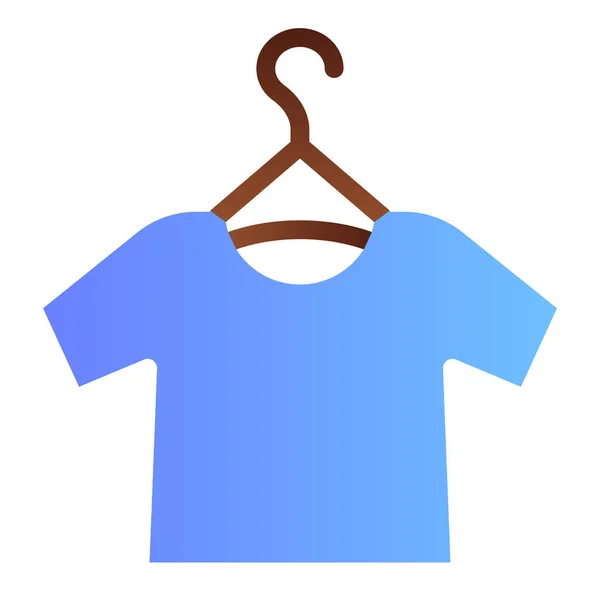 T-shirt sur cintre icône plate. Chemise suspendue icônes de couleur dans le style plat à la mode. Design de style dégradé de vêtements, conçu pour le web et l'application. Eps 10 . — Image vectorielle