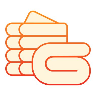 Düzgünce katlanmış keten düz simge. Kırmızı ikonları düz moda olarak seriyorum. Temiz çarşaf gradyan tasarımı, web ve uygulama için tasarlanmış. Eps 10.