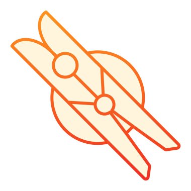 Elbise askısı düz simgesi. Çamaşır tokası kırmızı simgeleri düz moda. Çamaşır klibi gradyan tasarımı, web ve uygulama için tasarlandı. Eps 10.